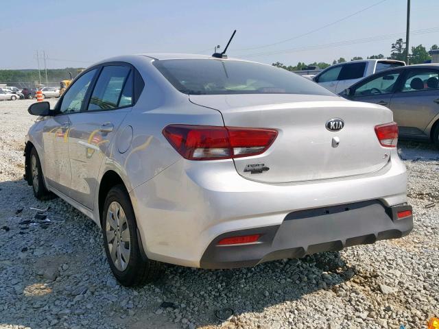 3KPA24AB6KE201840 - 2019 KIA RIO S SILVER photo 3