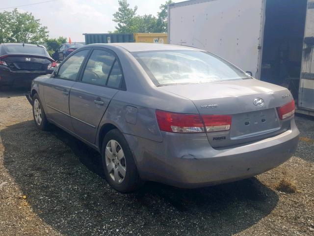 5NPET46C26H055602 - 2006 HYUNDAI SONATA GL GRAY photo 3