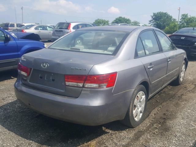 5NPET46C26H055602 - 2006 HYUNDAI SONATA GL GRAY photo 4