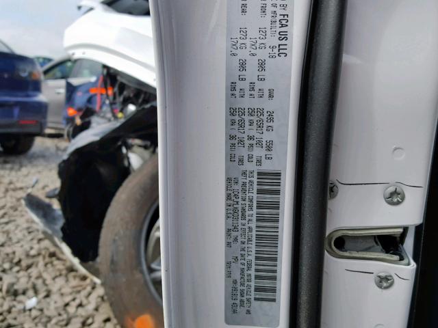 1C4PJMLX6KD311343 - 2019 JEEP CHEROKEE L WHITE photo 10