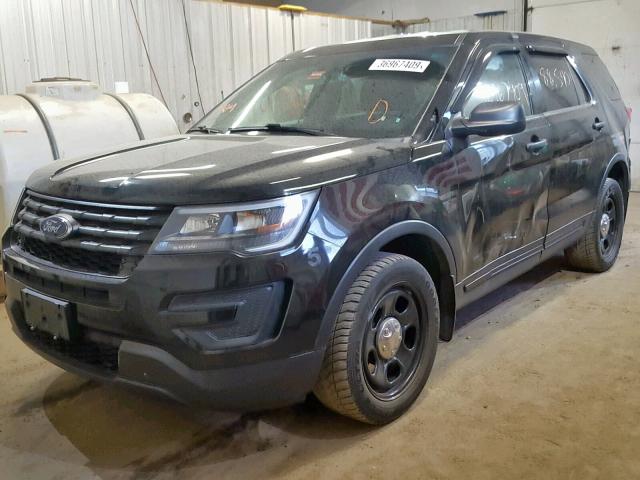 1FM5K8AR7GGC92495 - 2016 FORD EXPLORER P BLACK photo 2