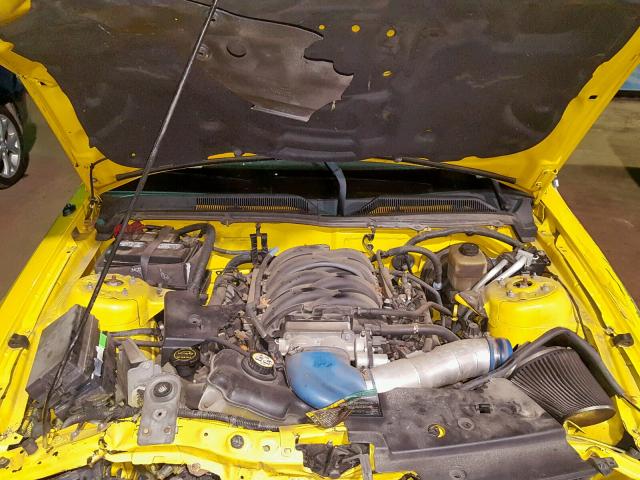 1ZVHT82H365237439 - 2006 FORD MUSTANG GT YELLOW photo 7