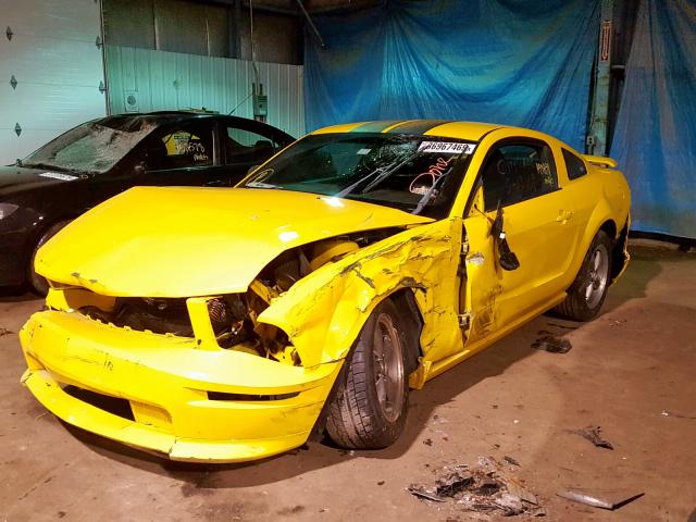 1ZVHT82H365237439 - 2006 FORD MUSTANG GT YELLOW photo 9