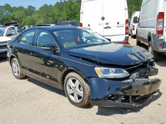 3VWLL7AJ4CM339217 - 2012 VOLKSWAGEN JETTA TDI BLACK photo 1