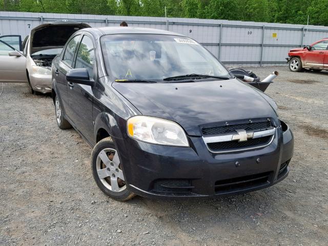 KL1TD56E79B304369 - 2009 CHEVROLET AVEO LS BLACK photo 1