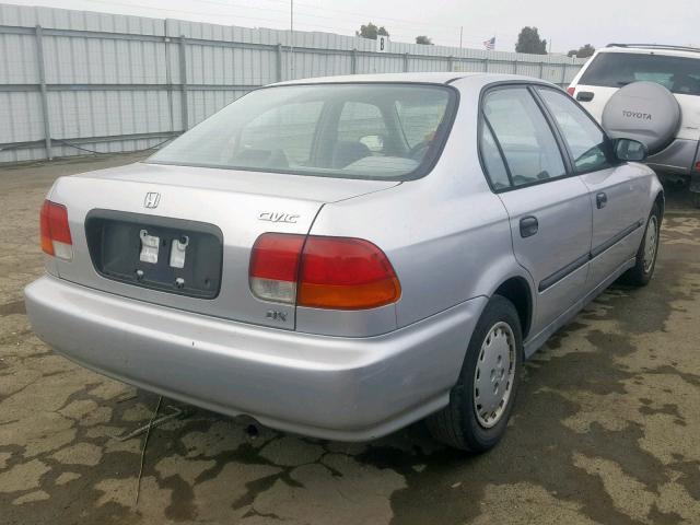 2HGEJ6624VH562096 - 1997 HONDA CIVIC DX SILVER photo 4