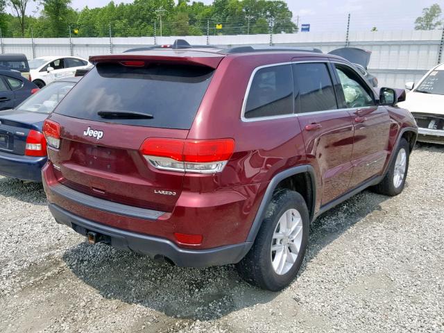 1C4RJEAG6HC609150 - 2017 JEEP GRAND CHER BURGUNDY photo 4