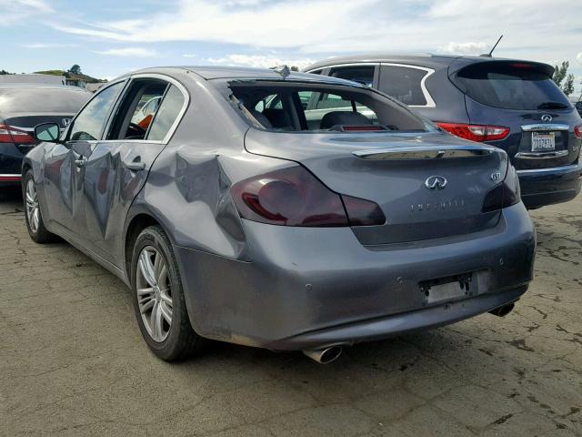 JN1CV6AP1AM408856 - 2010 INFINITI G37 BASE SILVER photo 3