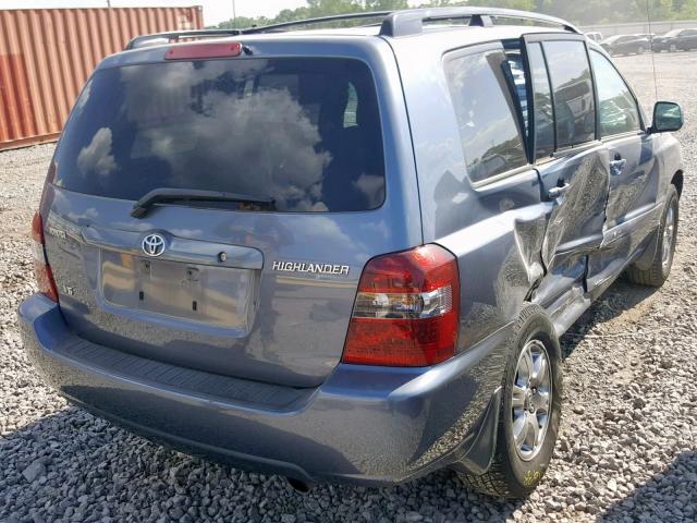 JTEGP21A550089158 - 2005 TOYOTA HIGHLANDER BLUE photo 4