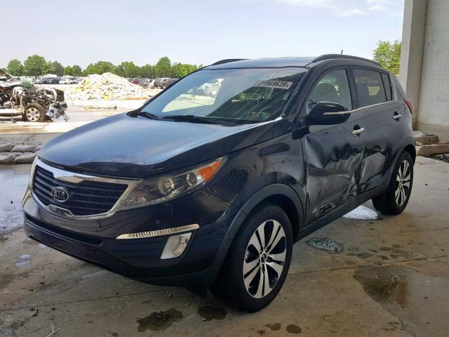 KNDPC3A28B7049335 - 2011 KIA SPORTAGE E BLACK photo 2