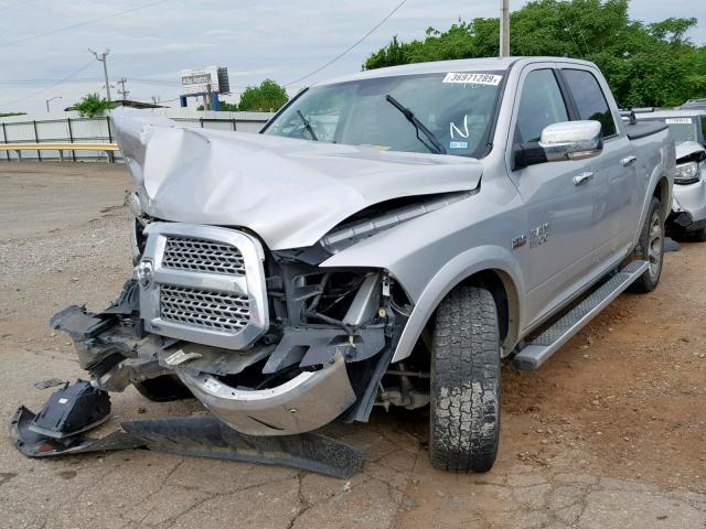 1C6RR7NT7FS504462 - 2015 RAM 1500 LARAM SILVER photo 2