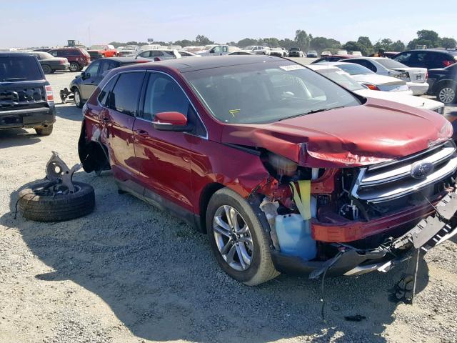 2FMPK3J86FBC35391 - 2015 FORD EDGE SEL RED photo 1