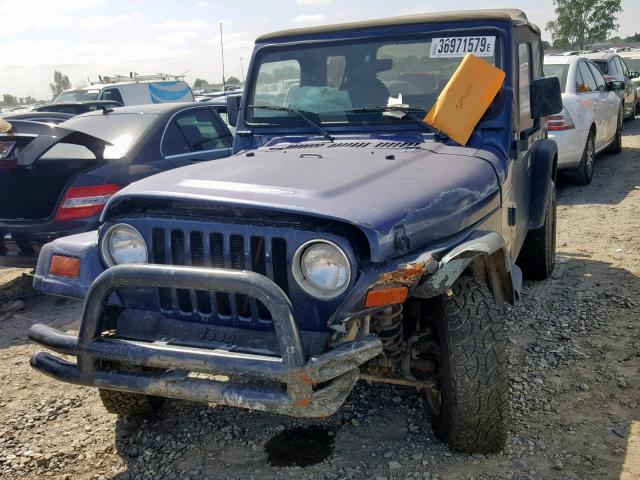 1J4FY29P1VP503138 - 1997 JEEP WRANGLER / BLUE photo 2