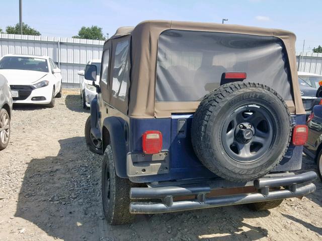 1J4FY29P1VP503138 - 1997 JEEP WRANGLER / BLUE photo 3