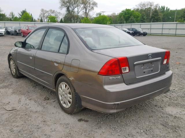 2HGES16554H583421 - 2004 HONDA CIVIC LX SILVER photo 3