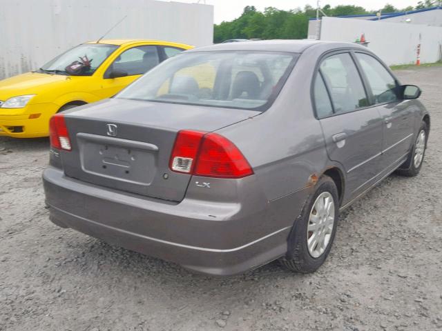 2HGES16554H583421 - 2004 HONDA CIVIC LX SILVER photo 4