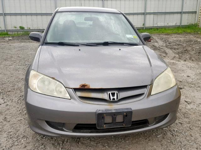 2HGES16554H583421 - 2004 HONDA CIVIC LX SILVER photo 9