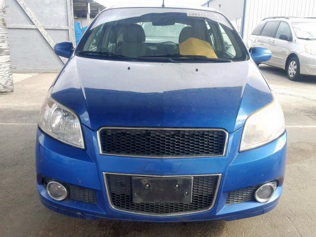 KL1TG66E99B386358 - 2009 CHEVROLET AVEO LT BLUE photo 9