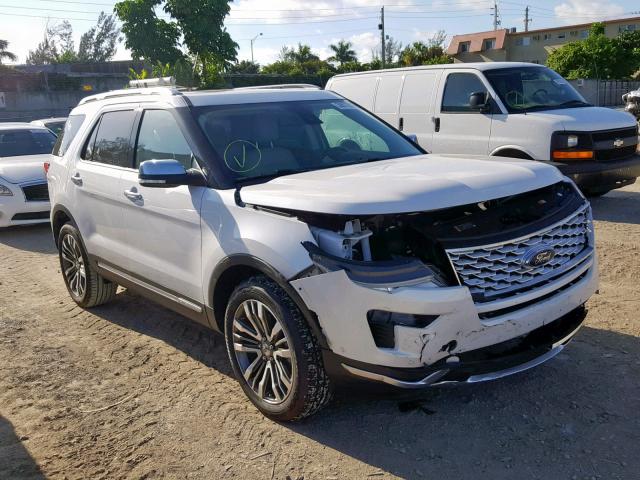 1FM5K8HT3KGA21203 - 2019 FORD EXPLORER P WHITE photo 1