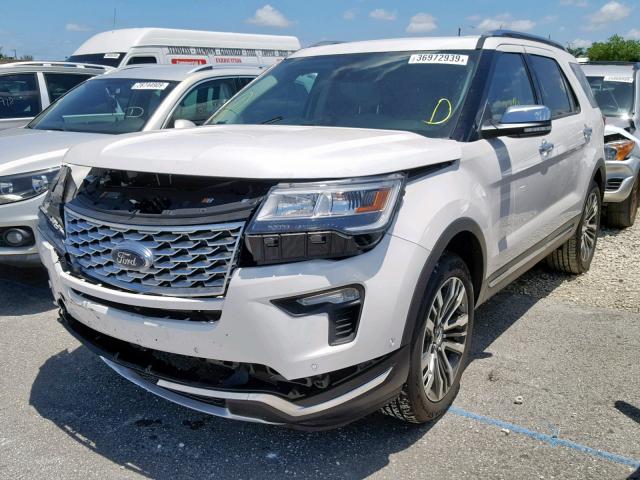 1FM5K8HT3KGA21203 - 2019 FORD EXPLORER P WHITE photo 2