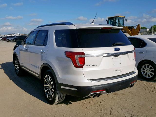 1FM5K8HT3KGA21203 - 2019 FORD EXPLORER P WHITE photo 3