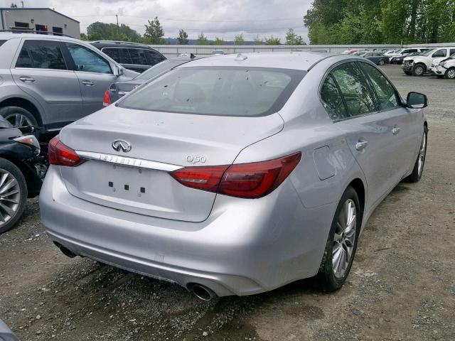 JN1EV7AP9JM591440 - 2018 INFINITI Q50 LUXE GRAY photo 4