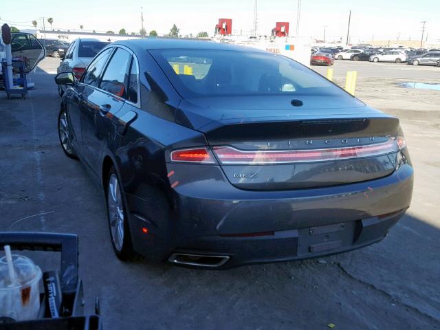 3LN6L2LU3GR620701 - 2016 LINCOLN MKZ HYBRID GRAY photo 3