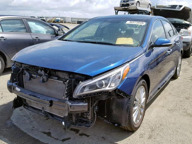 5NPE34AF2FH083336 - 2015 HYUNDAI SONATA SPO BLUE photo 2