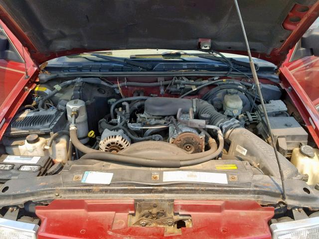 1GNDT13W6YK206249 - 2000 CHEVROLET BLAZER RED photo 7