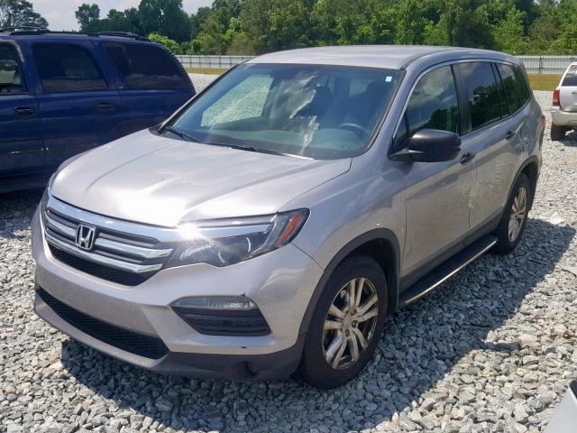 5FNYF5H17GB017160 - 2016 HONDA PILOT LX GRAY photo 2