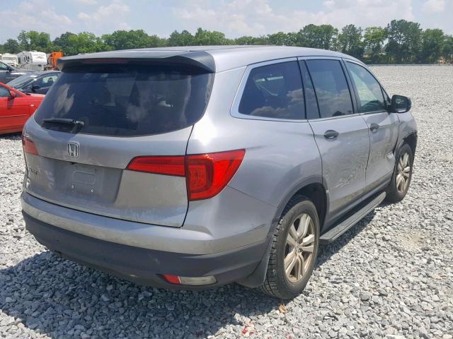 5FNYF5H17GB017160 - 2016 HONDA PILOT LX GRAY photo 4