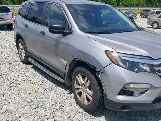 5FNYF5H17GB017160 - 2016 HONDA PILOT LX GRAY photo 9