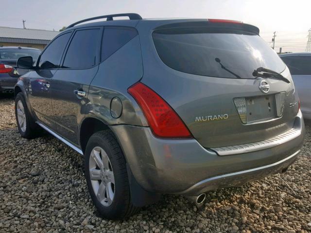 JN8AZ08W56W551988 - 2006 NISSAN MURANO SL SILVER photo 3