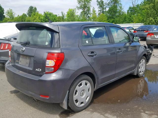 JTKKU4B44B1014817 - 2011 TOYOTA SCION XD GRAY photo 4