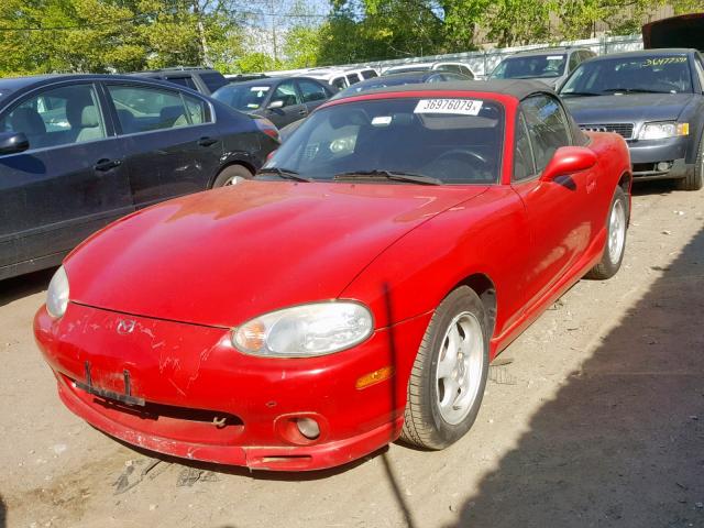 JM1NB3535Y0144286 - 2000 MAZDA MX-5 MIATA RED photo 2