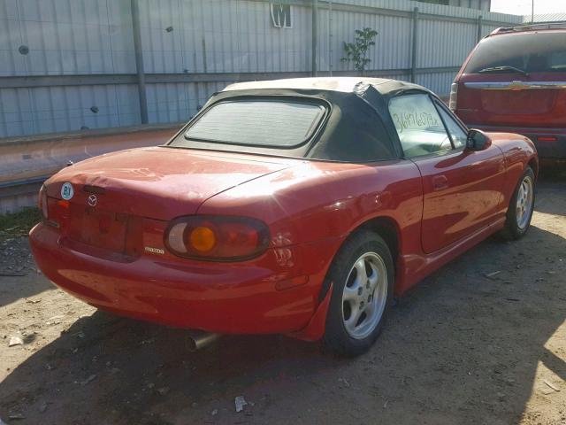 JM1NB3535Y0144286 - 2000 MAZDA MX-5 MIATA RED photo 4