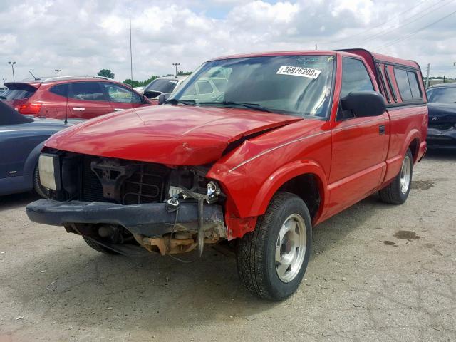 1GTCS1458YK200076 - 2000 GMC SONOMA RED photo 2