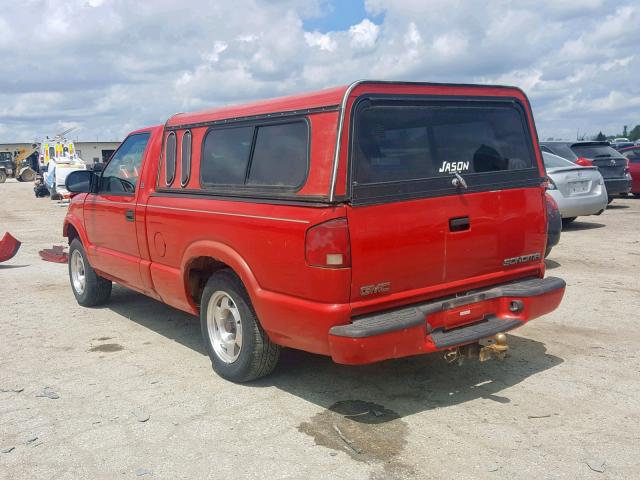 1GTCS1458YK200076 - 2000 GMC SONOMA RED photo 3