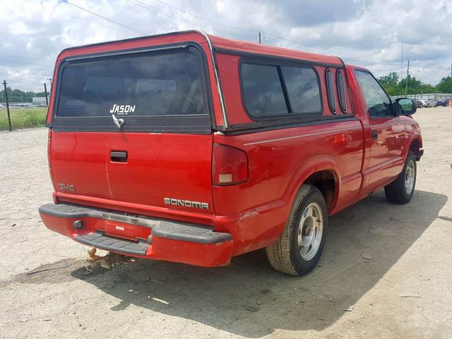 1GTCS1458YK200076 - 2000 GMC SONOMA RED photo 4