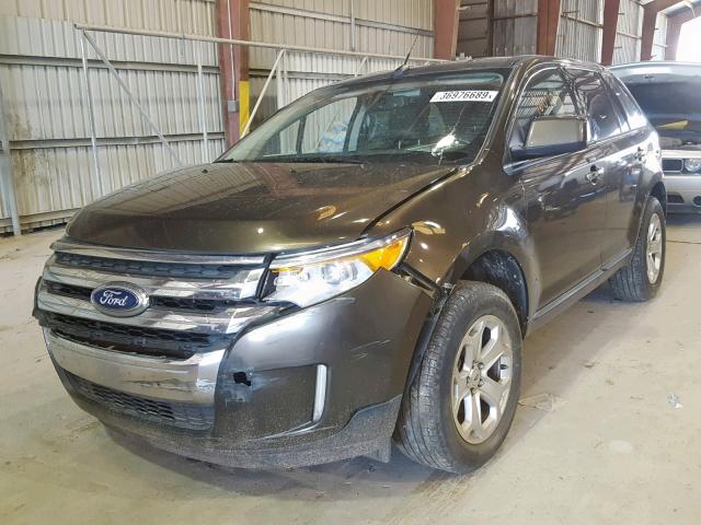 2FMDK3JC1BBA03458 - 2011 FORD EDGE SEL BROWN photo 2