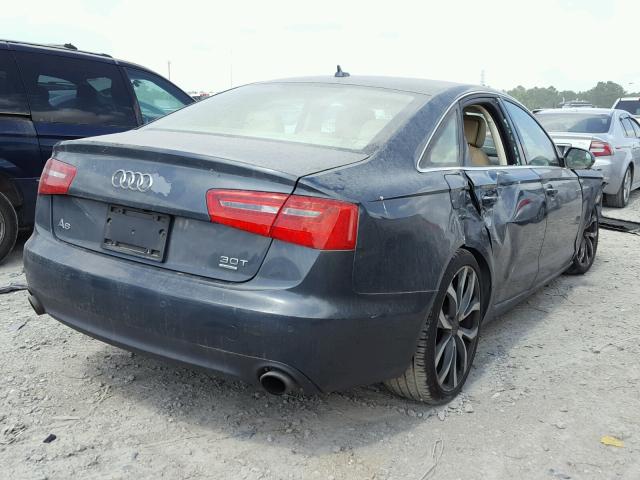 WAUGGAFC5DN066535 - 2013 AUDI A6 PREMIUM GRAY photo 4