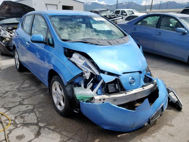 1N4AZ0CP7EC334413 - 2014 NISSAN LEAF S BLUE photo 1