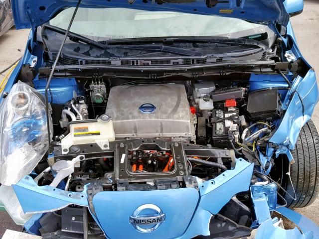 1N4AZ0CP7EC334413 - 2014 NISSAN LEAF S BLUE photo 7