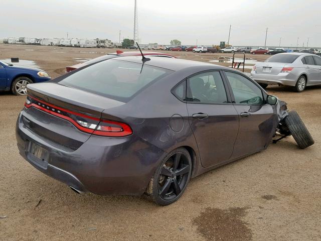 1C3CDFBB9GD530557 - 2016 DODGE DART SXT GRAY photo 4