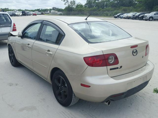 JM1BK12F551286522 - 2005 MAZDA 3 I BEIGE photo 3