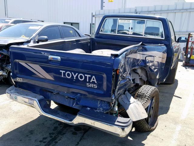 JT4VN01G5K2003065 - 1989 TOYOTA PICKUP 1/2 BLUE photo 4