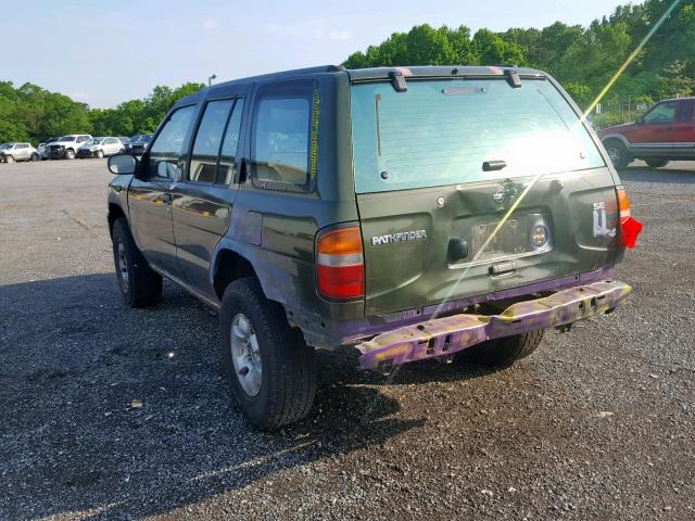 JN8AR05Y1XW297249 - 1999 NISSAN PATHFINDER GREEN photo 3