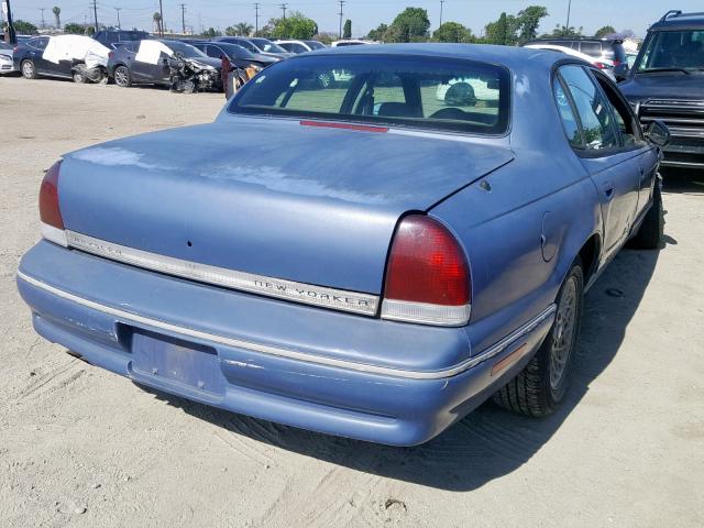 2C3ED46F7RH627093 - 1994 CHRYSLER NEW YORKER BLUE photo 4