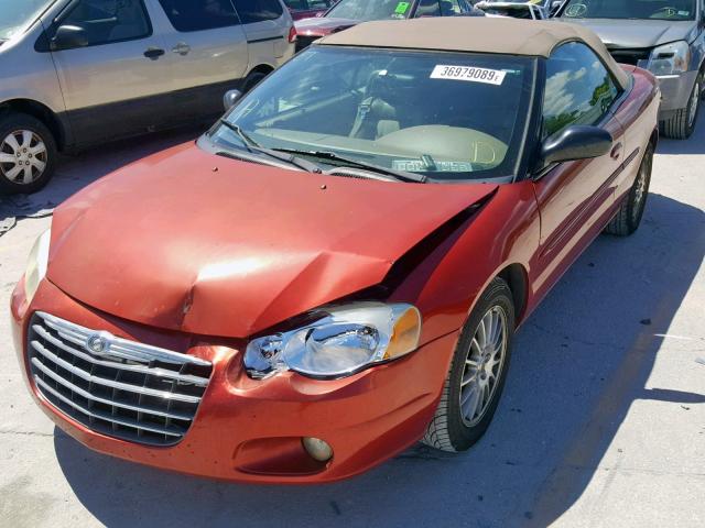 1C3EL55R94N342870 - 2004 CHRYSLER SEBRING LX RED photo 2