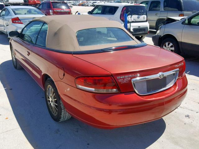 1C3EL55R94N342870 - 2004 CHRYSLER SEBRING LX RED photo 3